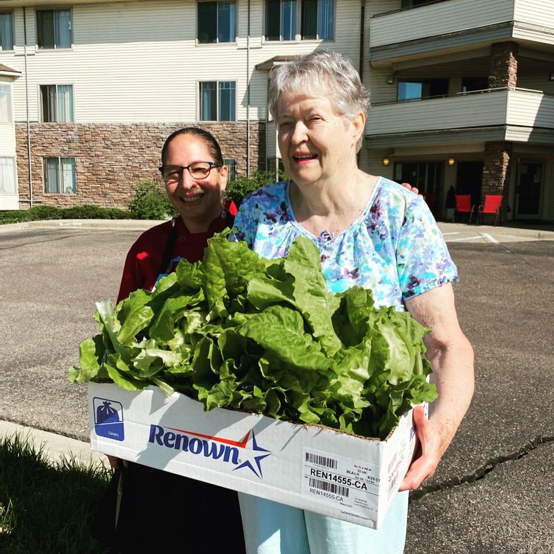 Senior With Fresh Veggies